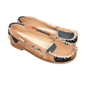 Jim Barnier Women's Molly Moccasin Size 7 Black Must Leather Flats Free People